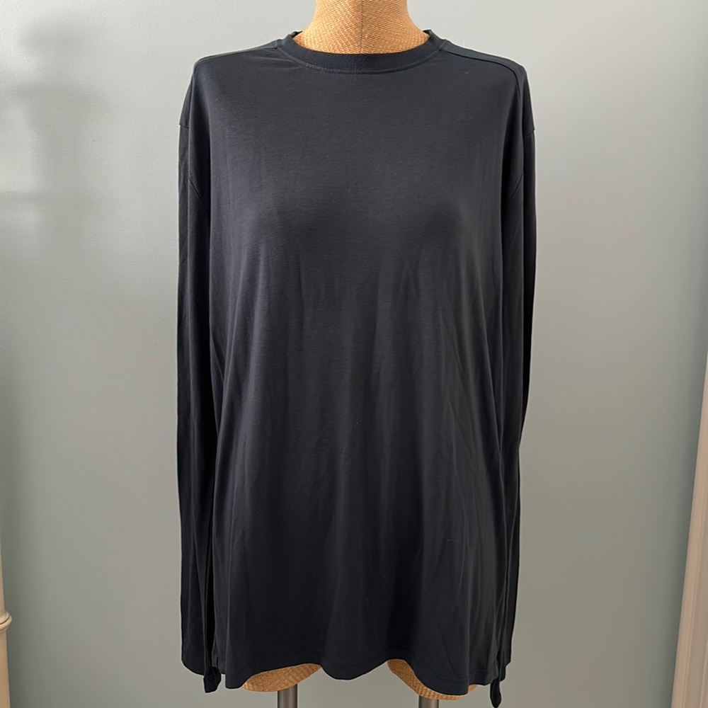 Dark teal FreeFly long sleeve crew neck